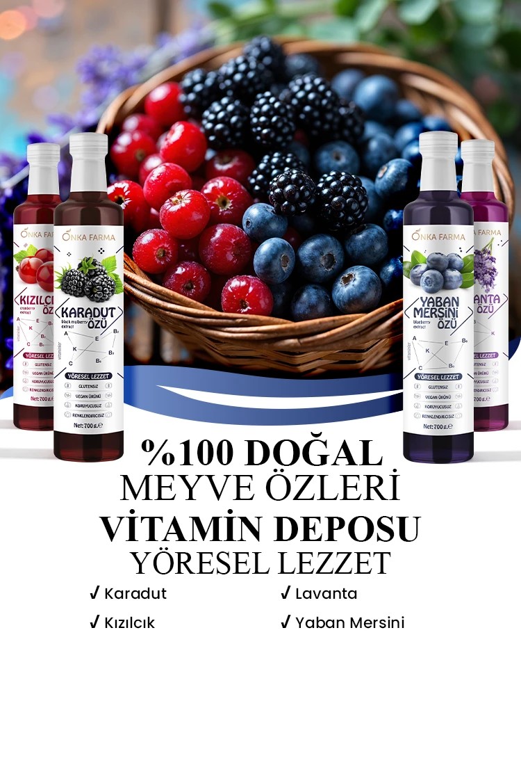 Onka Farma %100 Doğal Meyve Özleri