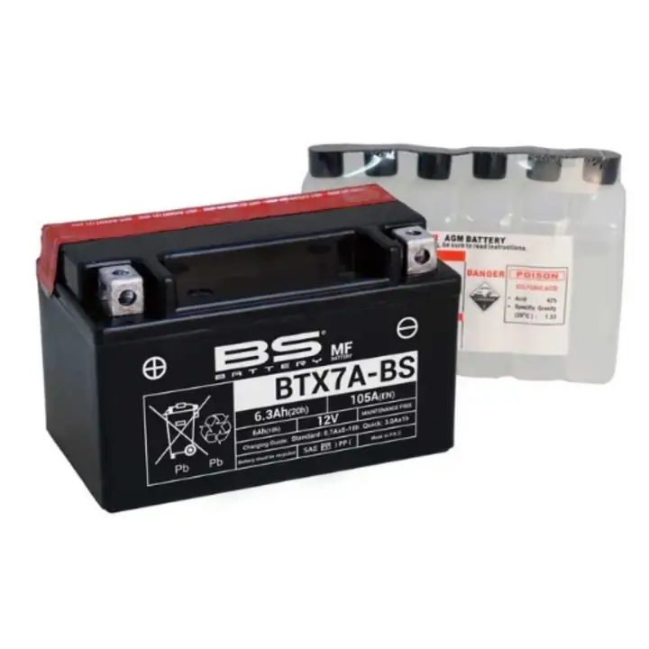 Kanuni Mati 125 BTX7A-BS 12 Volt 6 Amper BS Akü