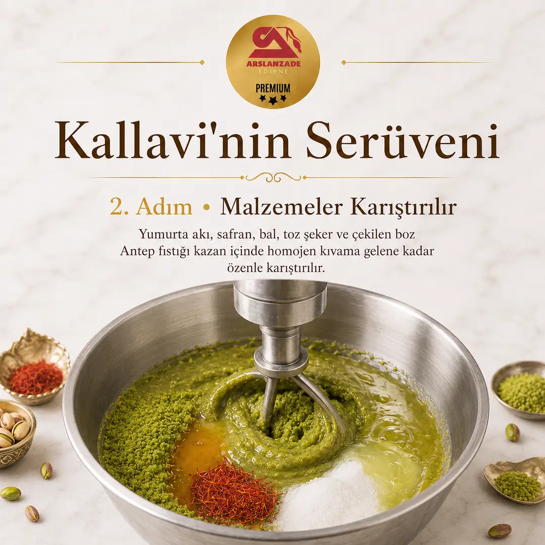Kallavi üretimi 2. adım — malzemelerin karıştırılması