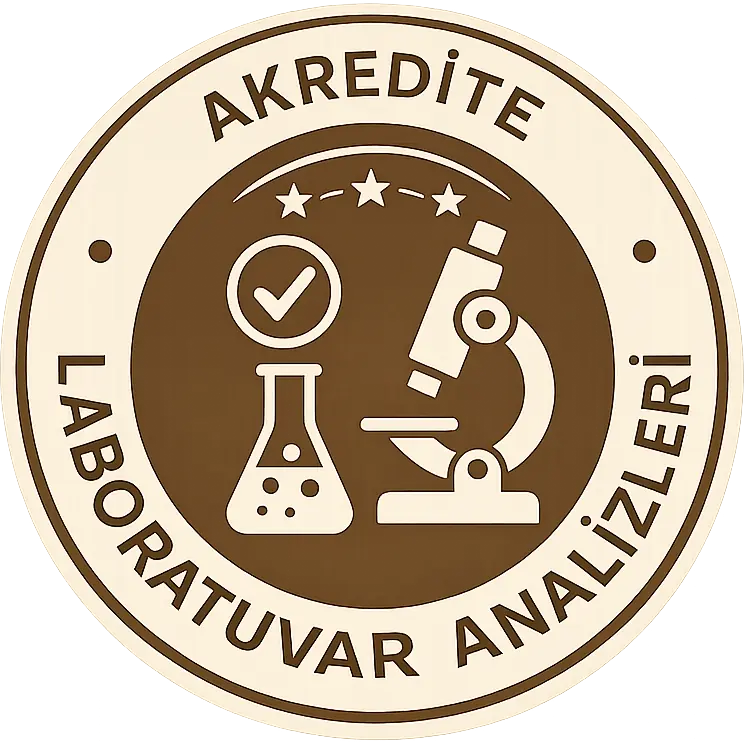 Akredite laboratuvar analizleri rozeti