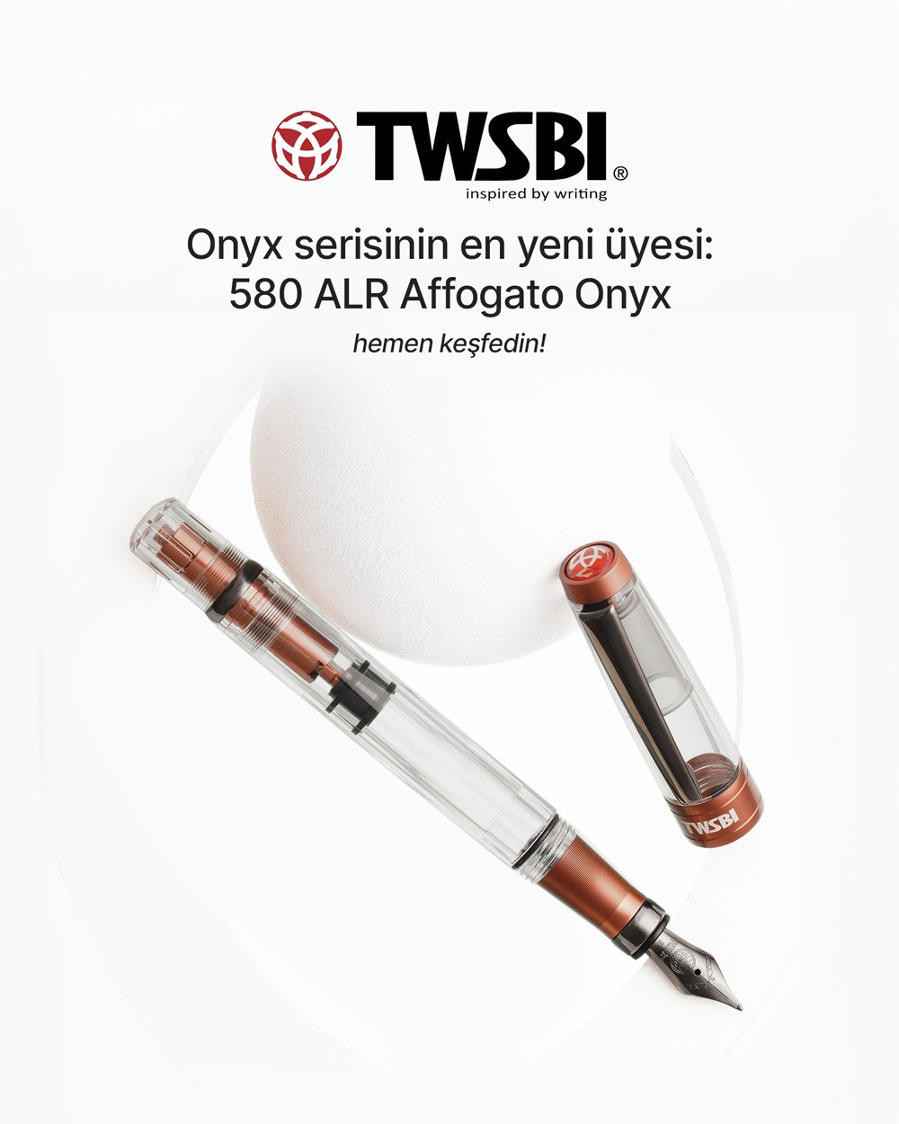 TWSBI 580ALR Affogato Onyx Dolma Kalem