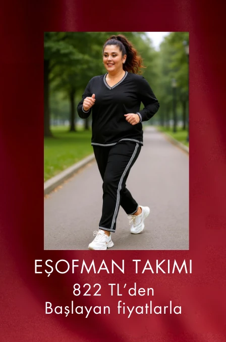 Ebsumu Kadın Büyük Beden Eşofman Takımı