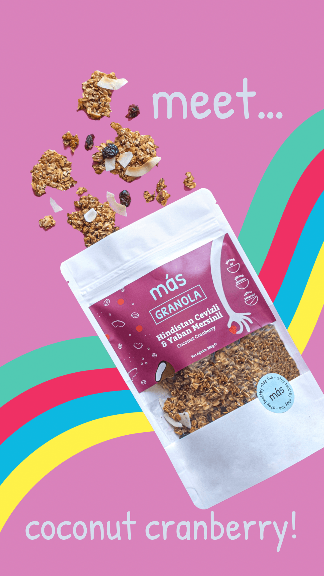 Coconut cranberry granola 