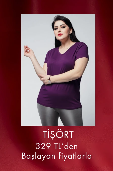 Ebsumu Kadın Büyük Beden Tişört