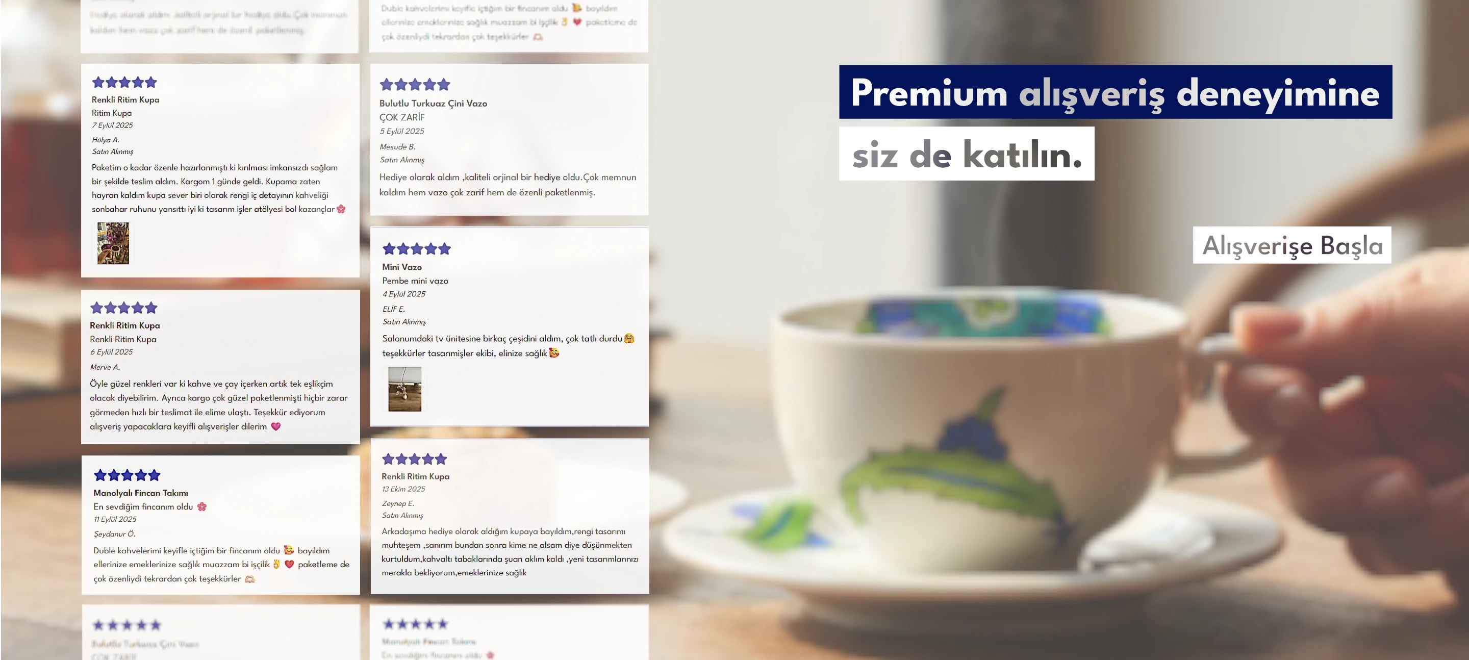 Tasarım İşler Atölyesi kullanıcılarına premium ve uçtan uca bir alışveriş deneyimi sunar. Özenli paketleme, ücretsiz kargo, hediye kutusu seçeneği, memnuniyet garantisi bu deneyimi sağlar.