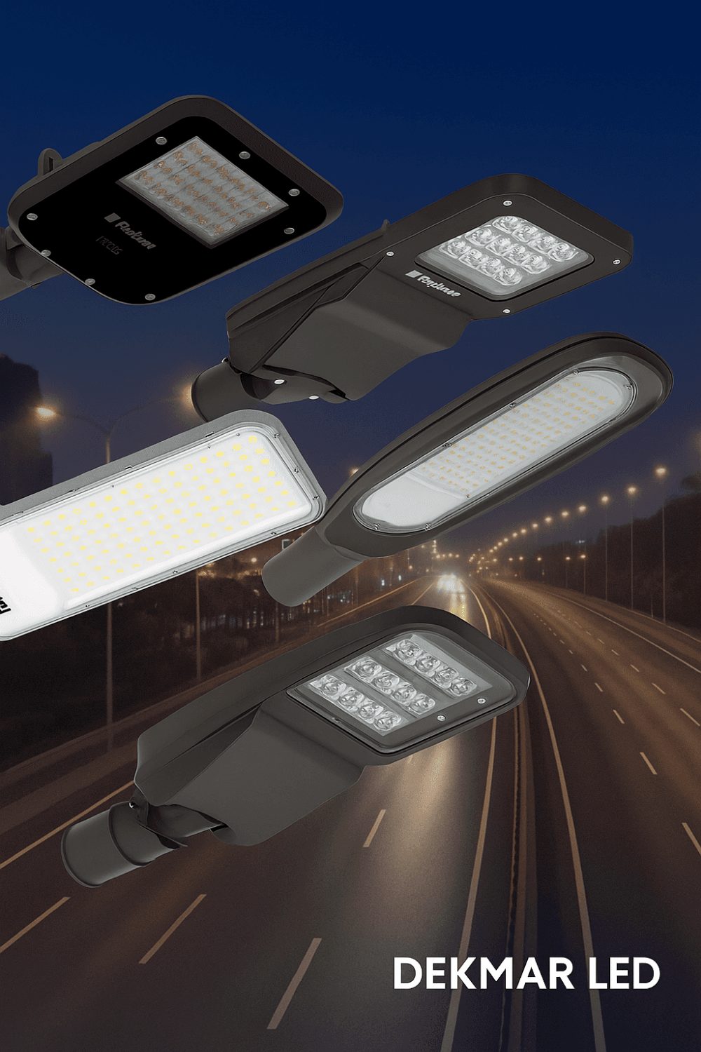 Pelsan LED sokak armatürleri mobil slider tasarımı, Dekmar LED yol aydınlatma. 