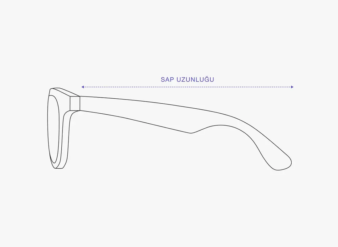 Gözlük sap uzunluğu ve lens yüksekliği ölçümü