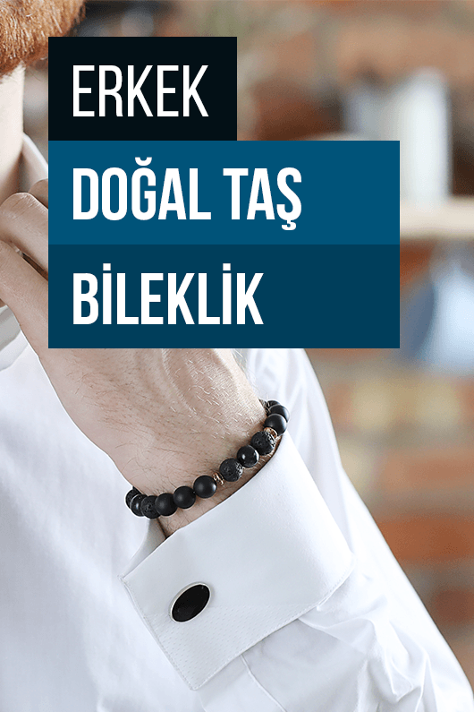 Erkek Doğal Taş Bileklik Modelleri