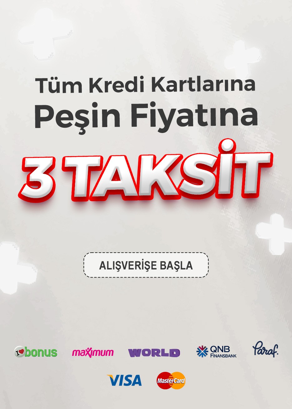 Tüm kredi Kartlarına peşin fiyatına 3 taksit