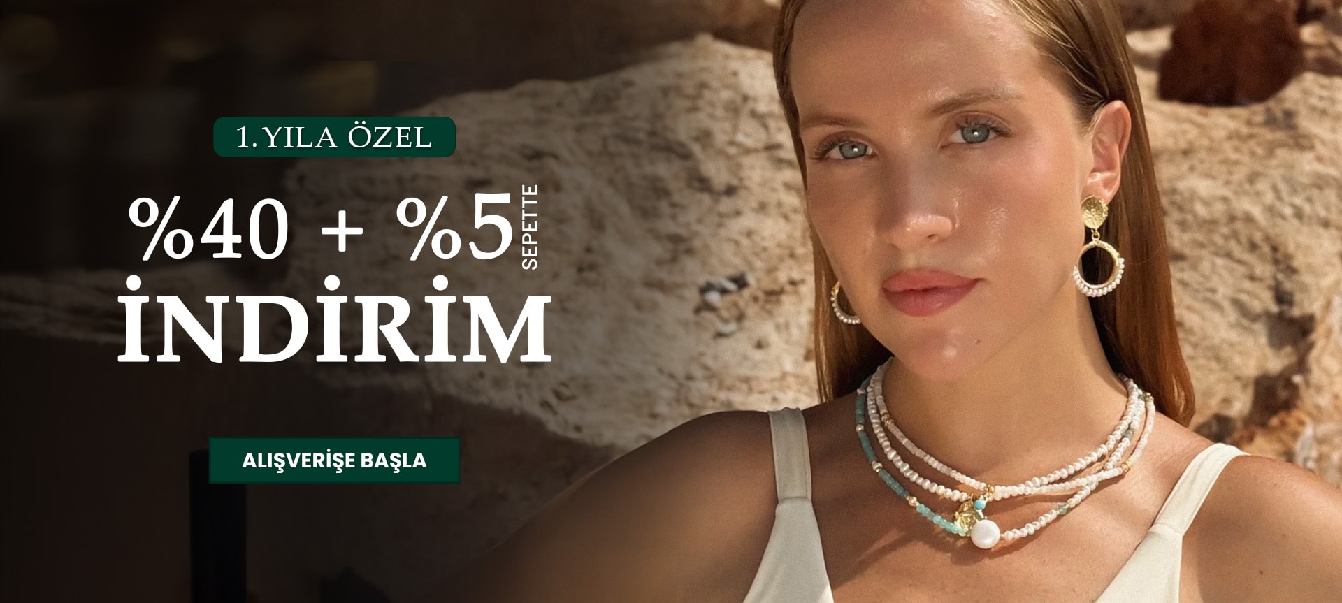 1. Yıla özel %40 + sepette %5 indirim