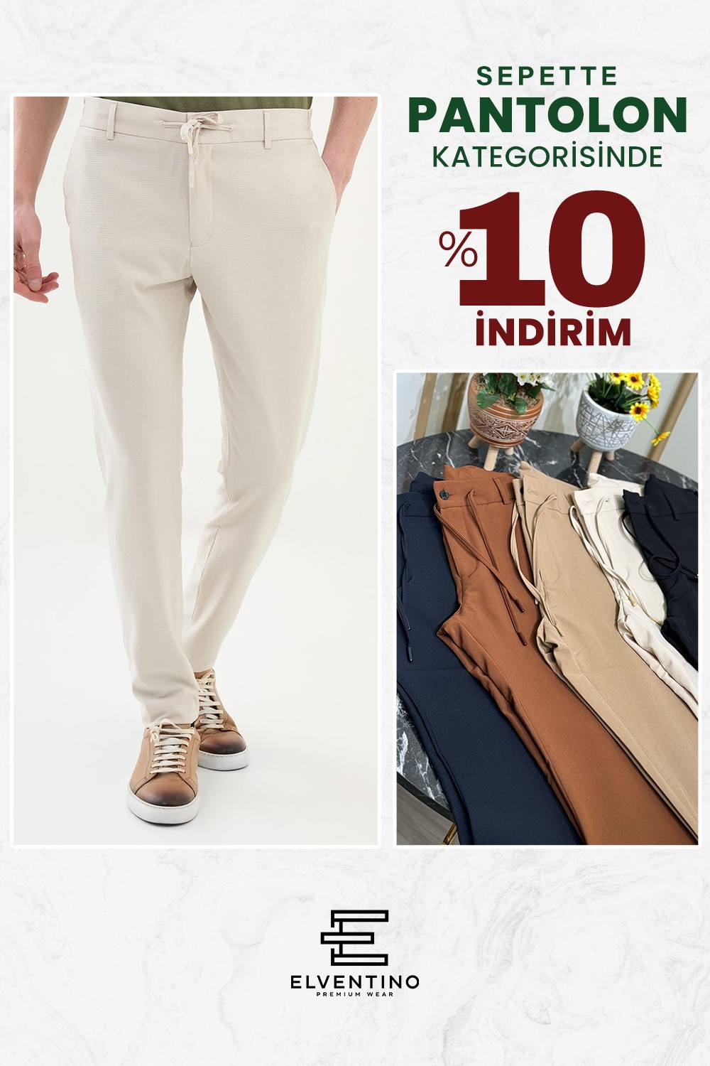 Pantolon kategorisinde %10 indirim