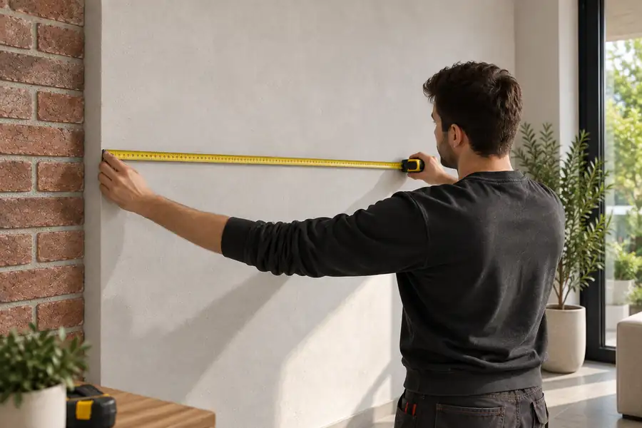 Duvar paneli uygulaması için ölçü alma ve işaretleme