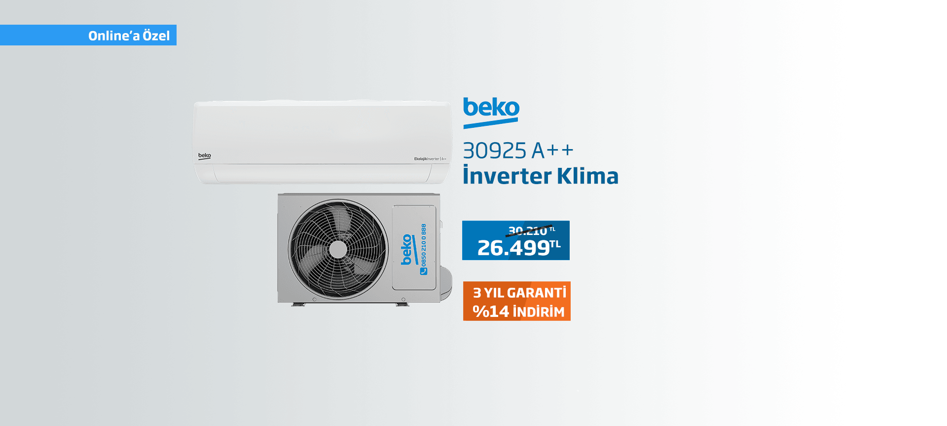 Beko 30925 A++ İnverter Split Klima