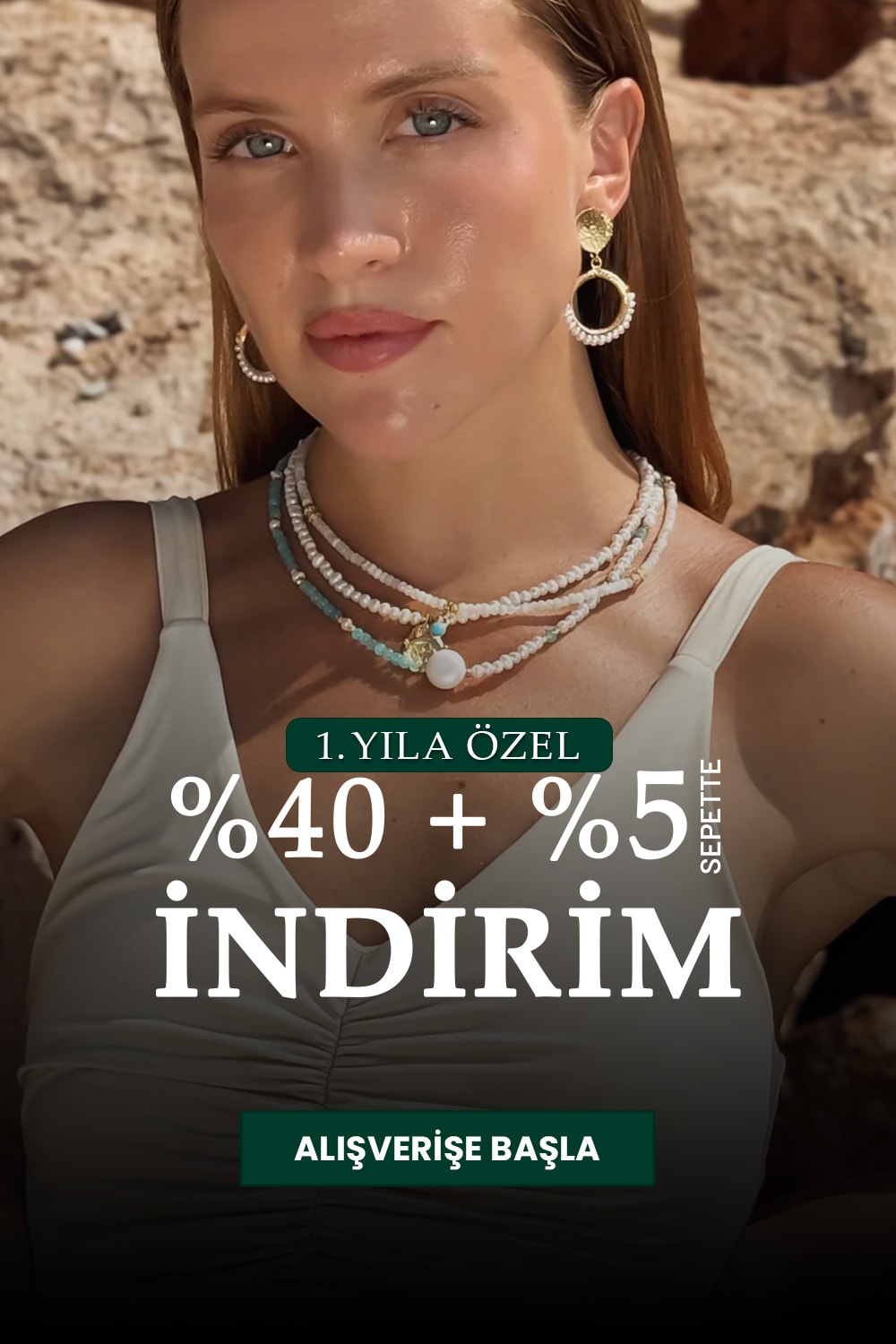 1. Yıla özel %40 + sepette %5 indirim