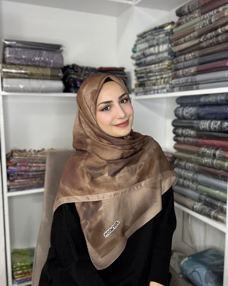 120x120 Pamuklu Büyük Boy Vual İpek Eşarp | Dualinze Butik