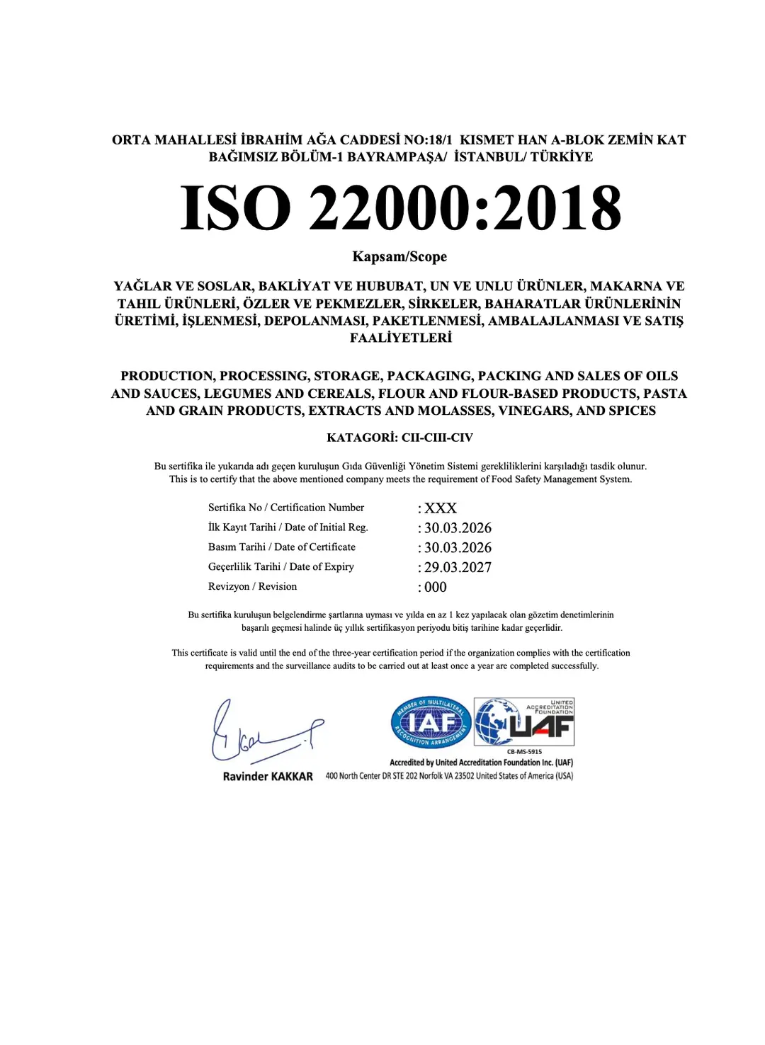 ISO 22000:2018