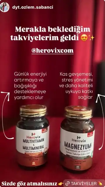 Herovix günlük takviye rutini