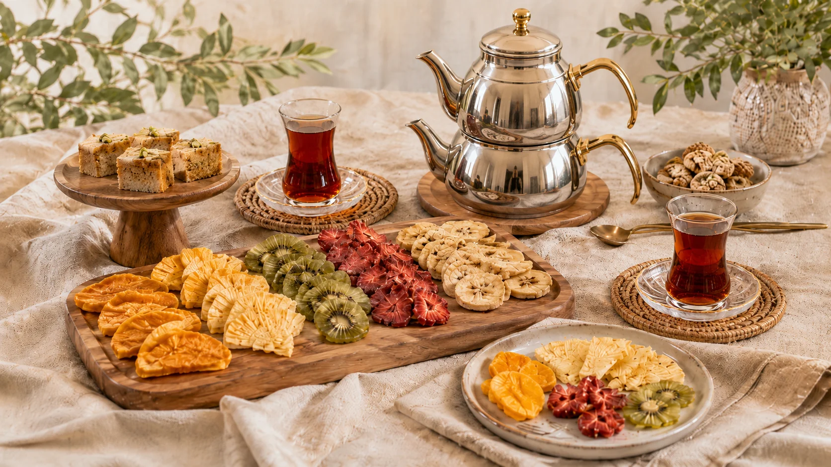 Çay Saatlerinde Kuru Meyve ile Hafif ve Lezzetli Sunumlar