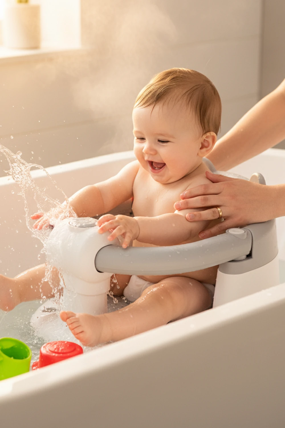 NPOL Bebek Banyo Oturağı - Vakum Tabanlı, Güvenli, Ergonomik ve Çok Amaçlı Kullanım