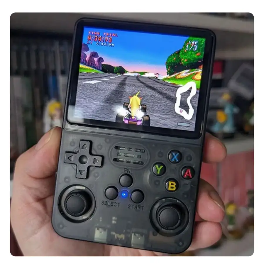 Retro oyun konsolu kullanan müşteri