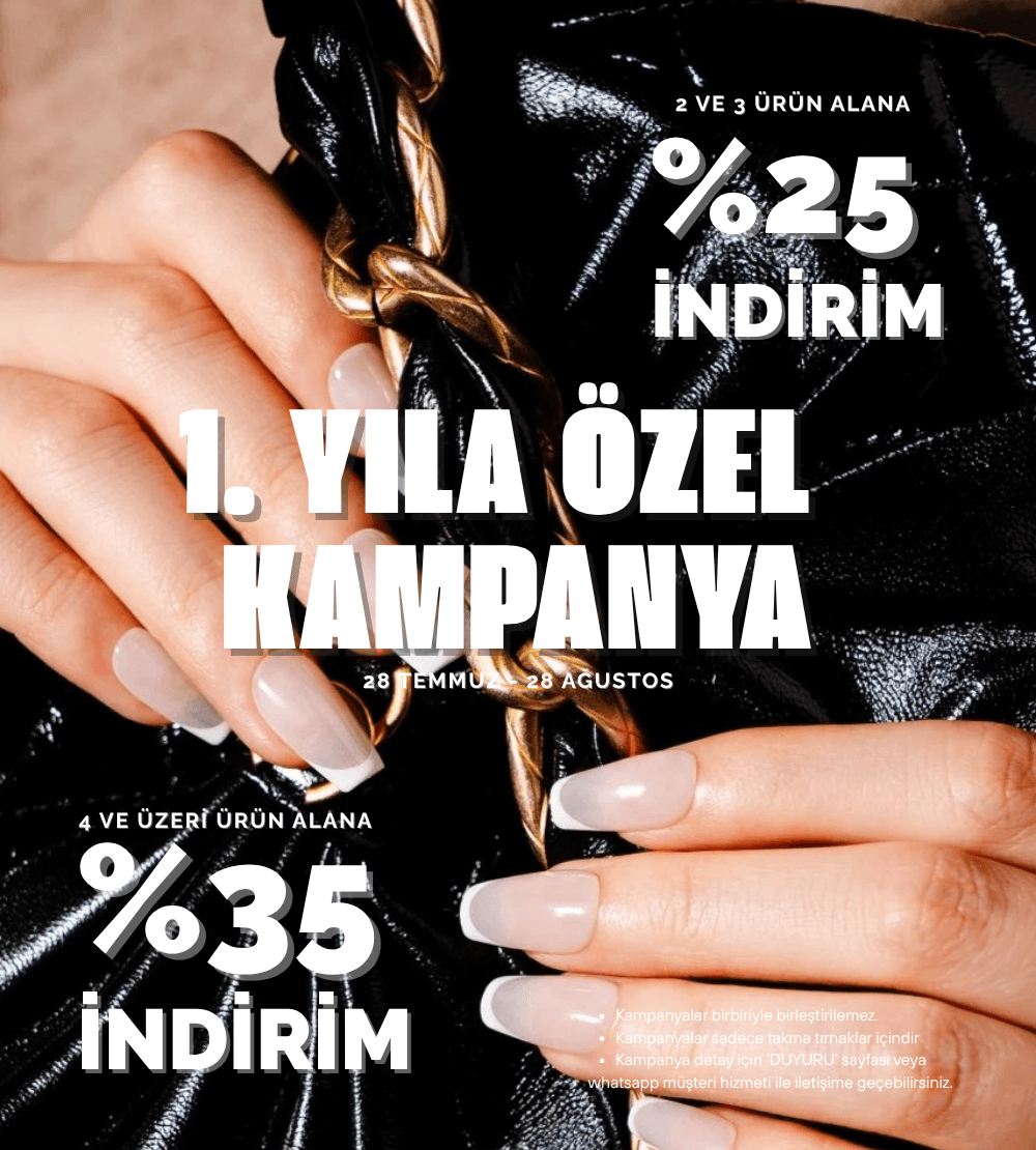 Takma tırnakta %35'e varan indirim.