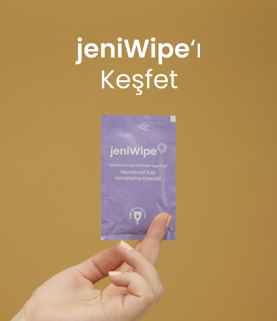 jeniWipe'ı Keşfet, menstrual kap temizleme mendili