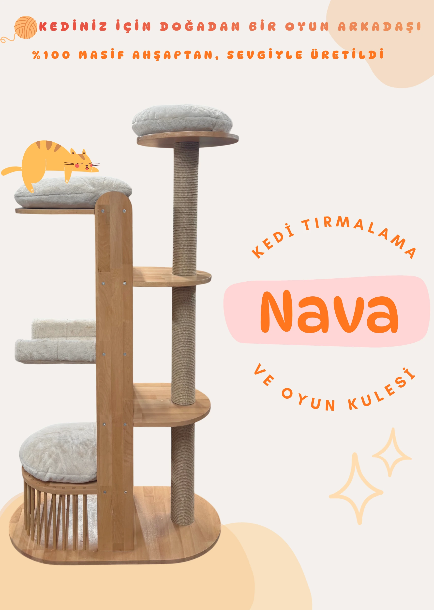 Kedi Tırmalama ve Oyun Kulesi