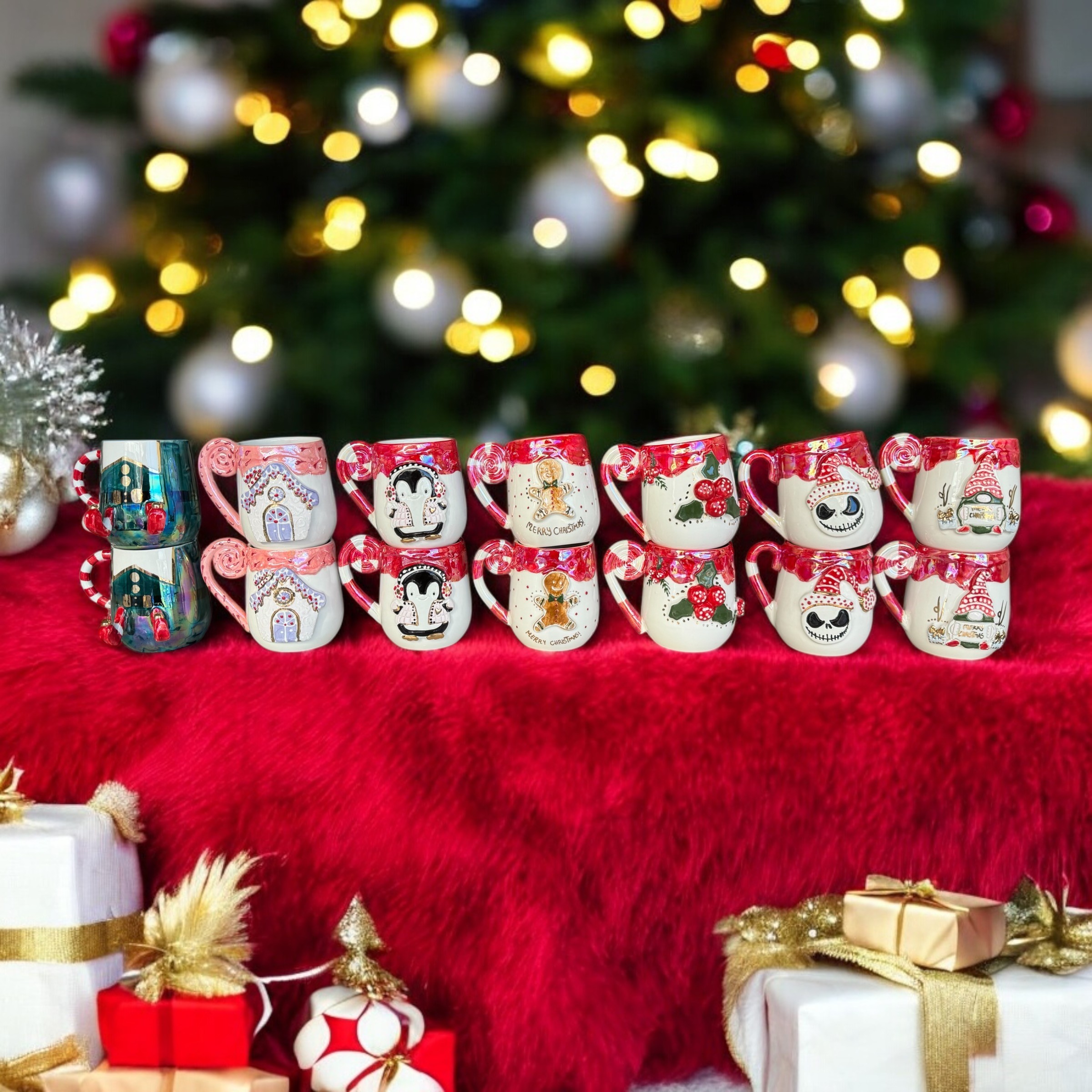 El Yapımı Seramik Kupa Yılbaşı Hediyesi Christmas