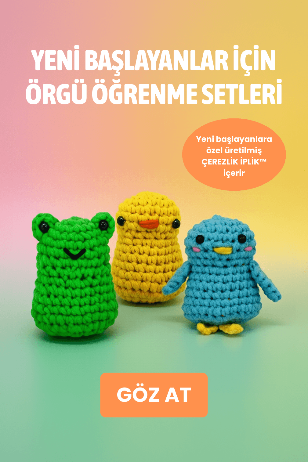 Yeni başlayanlar için örgü seti