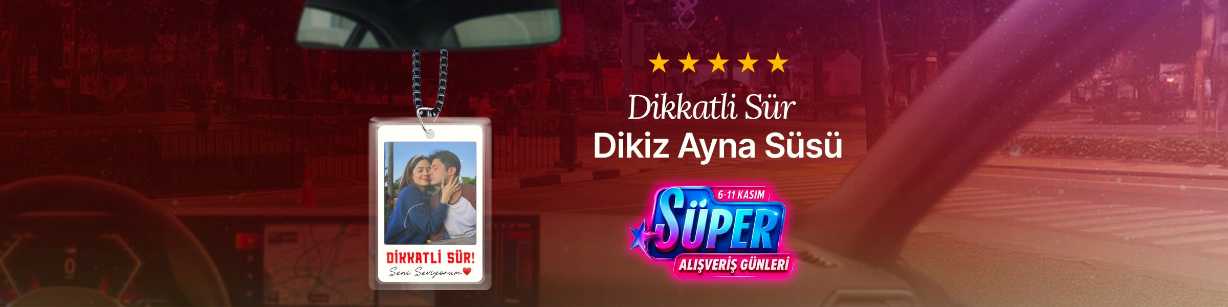 Dikkatli Sür Seni Seviyorum Dikiz Ayna Süsü