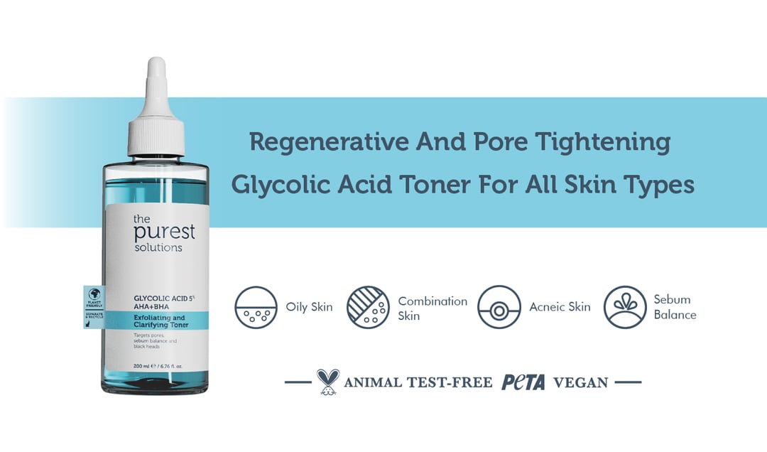 Exfoliating and Clarifying Toner Glycolic Acid 200 Ml The Purest