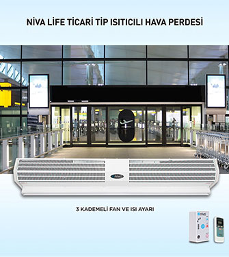 Niva Life Ticari Tip Isıtıcılı Hava Perdesi