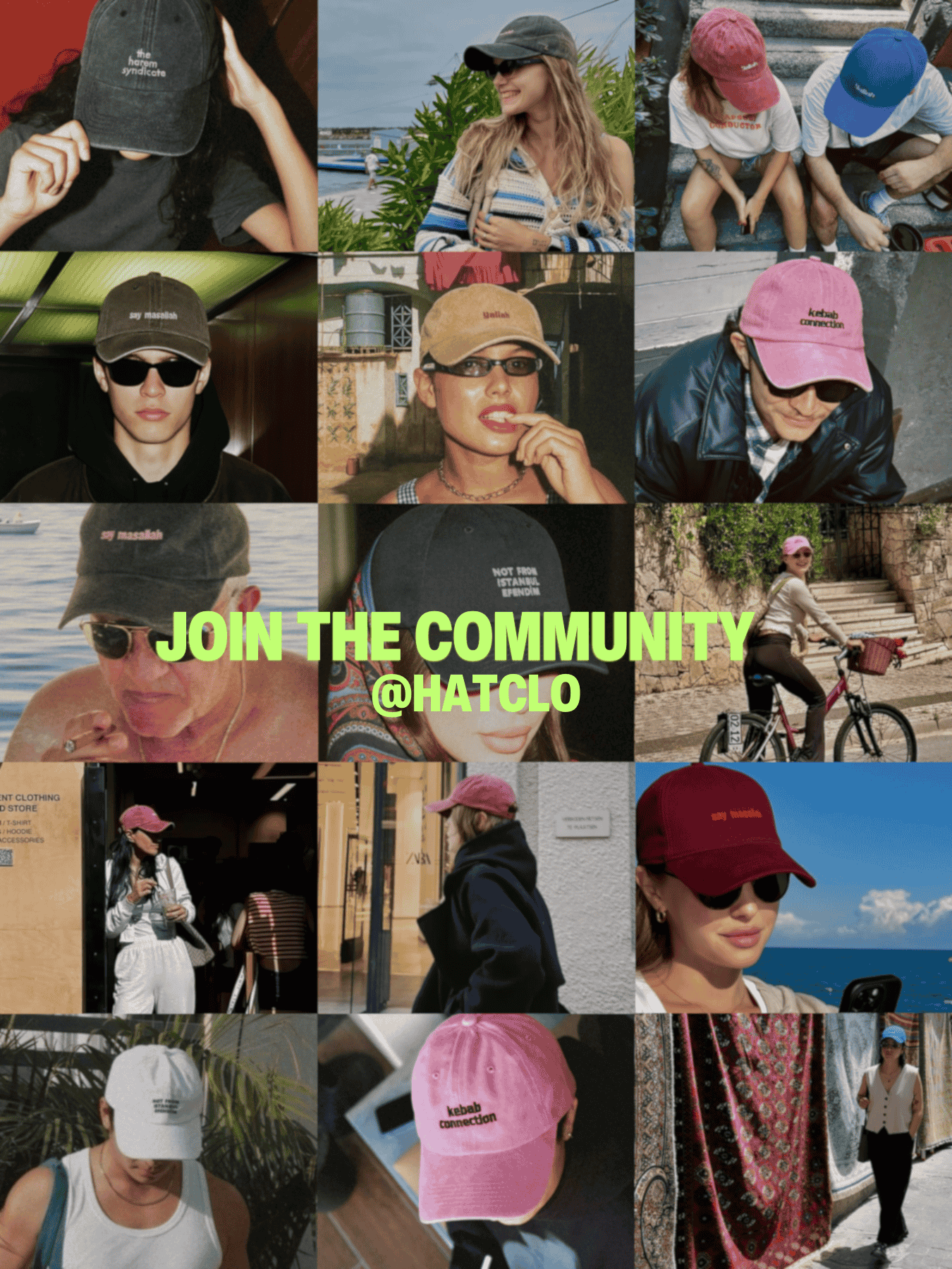 many clients shared their pictures with their baseball caps