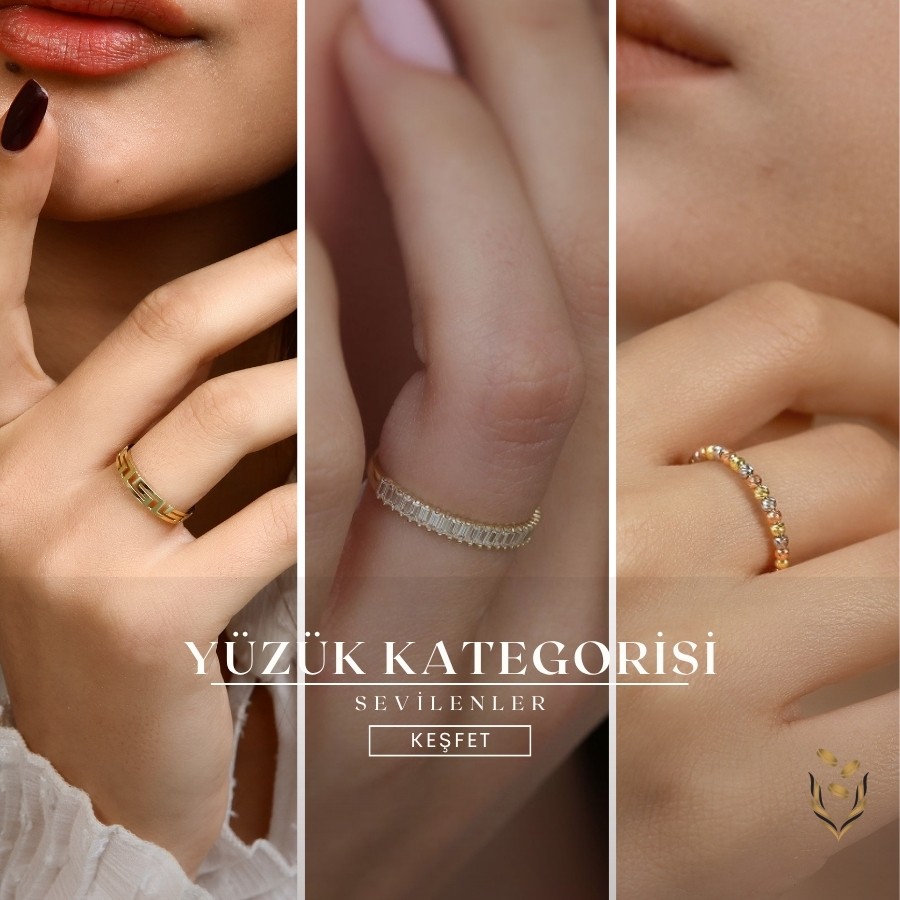 Parmaklarınızı süsleyecek şık yüzük modellerini keşfedin.