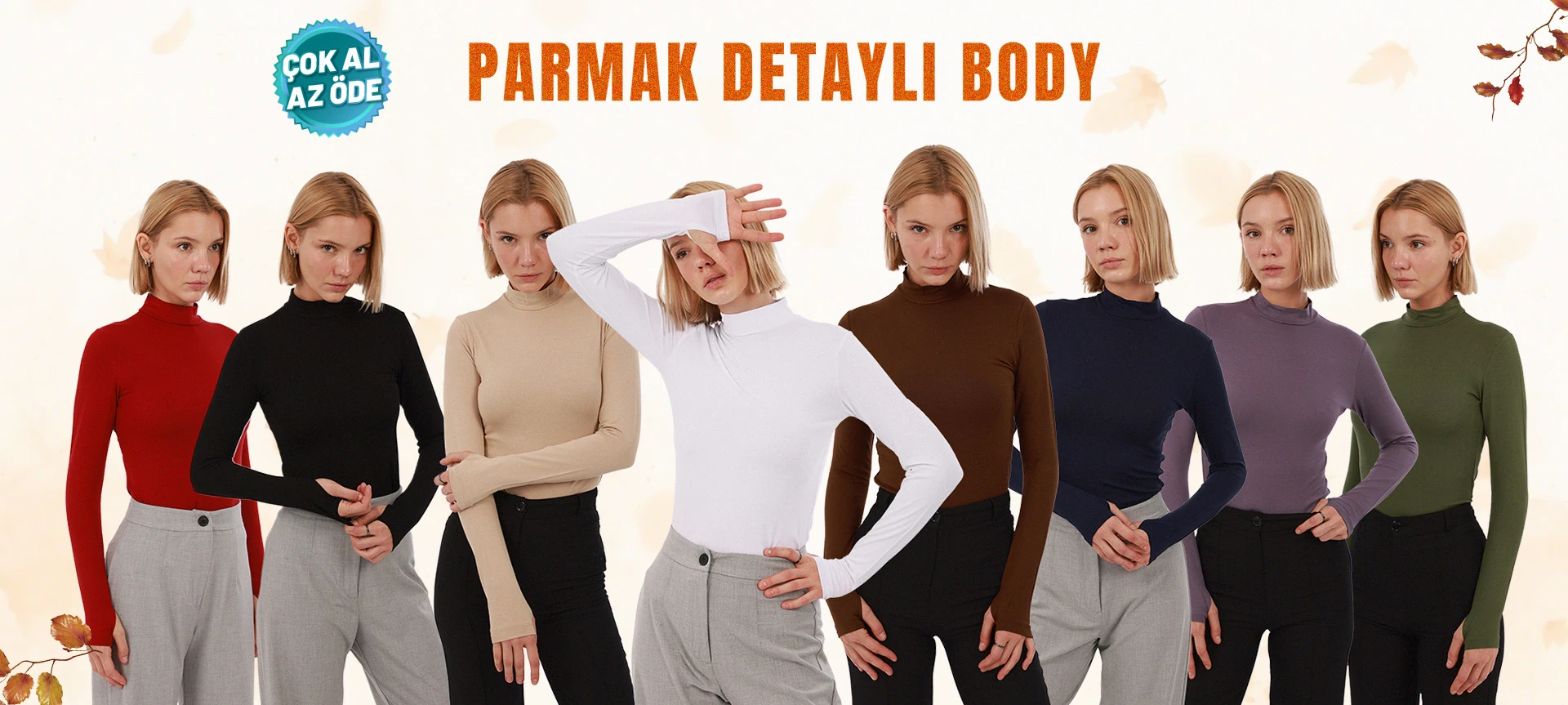 Kadın Parmak Detaylı Body