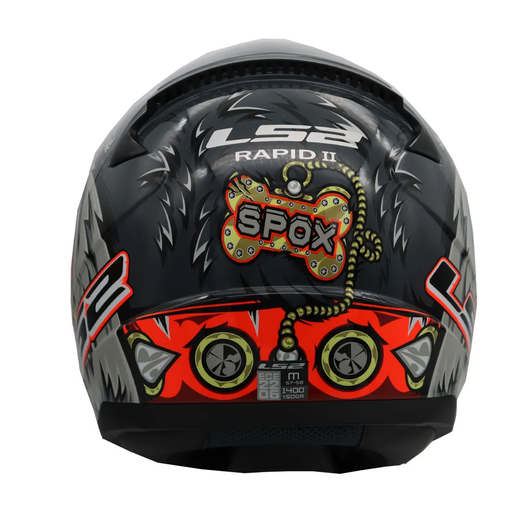 RAPID 2 SPOX GRİ-KIRMIZI KASK