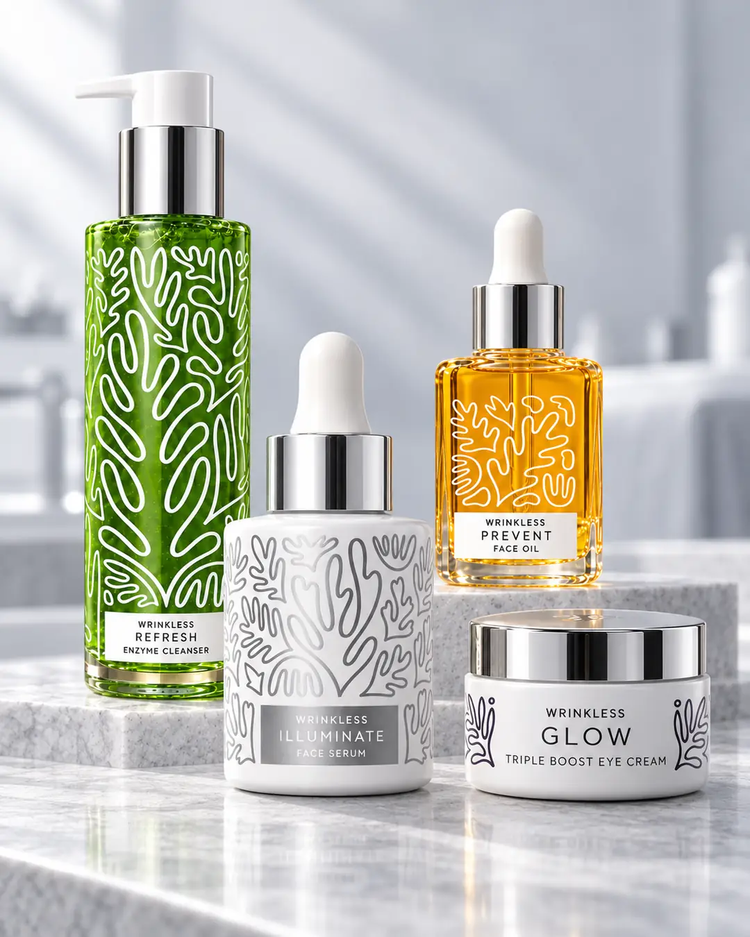 Wrinkless serisi: Refresh, Illuminate, Prevent ve Glow