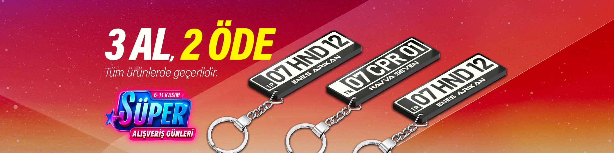 Kişiye Özel İsimli Plaka Anahtarlık