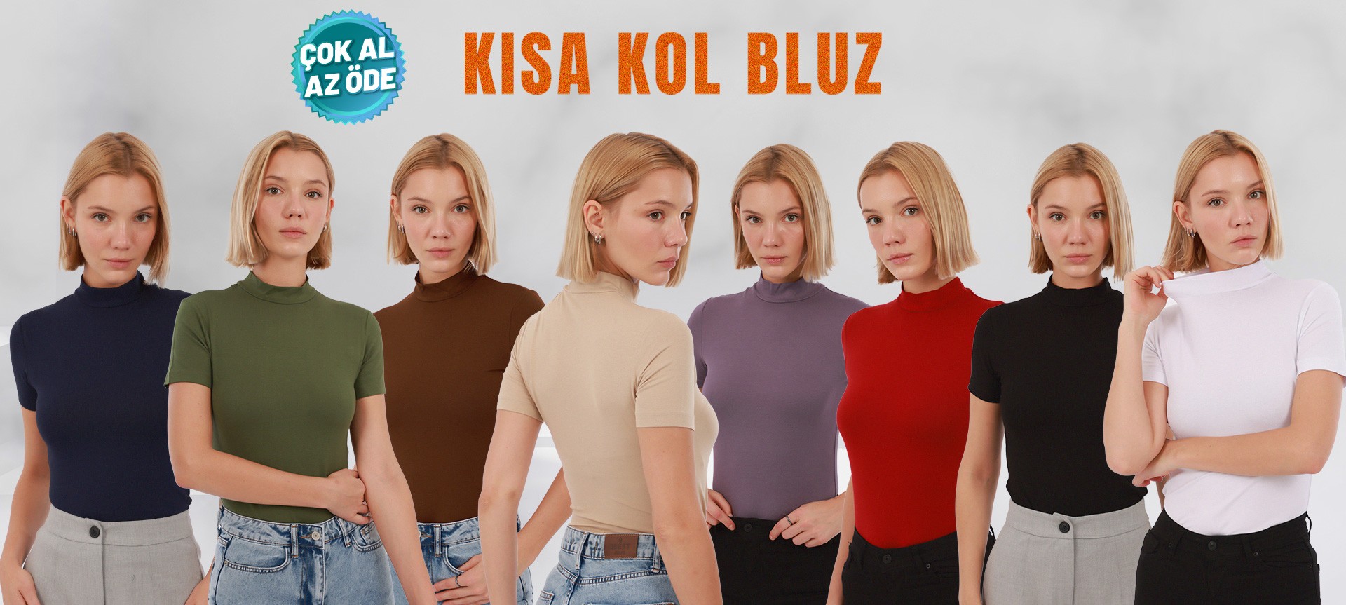 Kısa kolu bluz