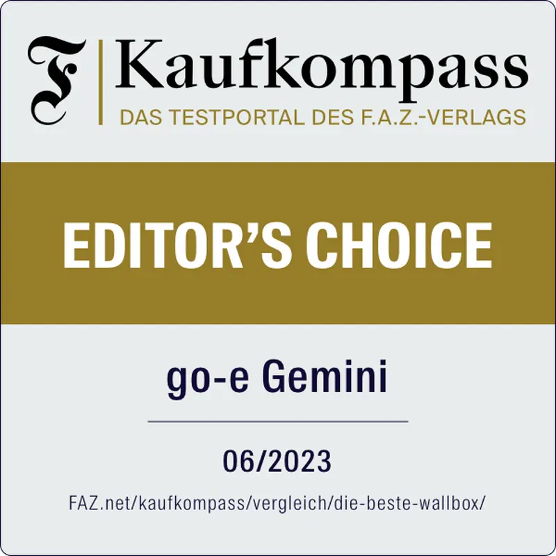 FAZ Kaufkompass, go-e Charger Gemini wallbox karşılaştırması