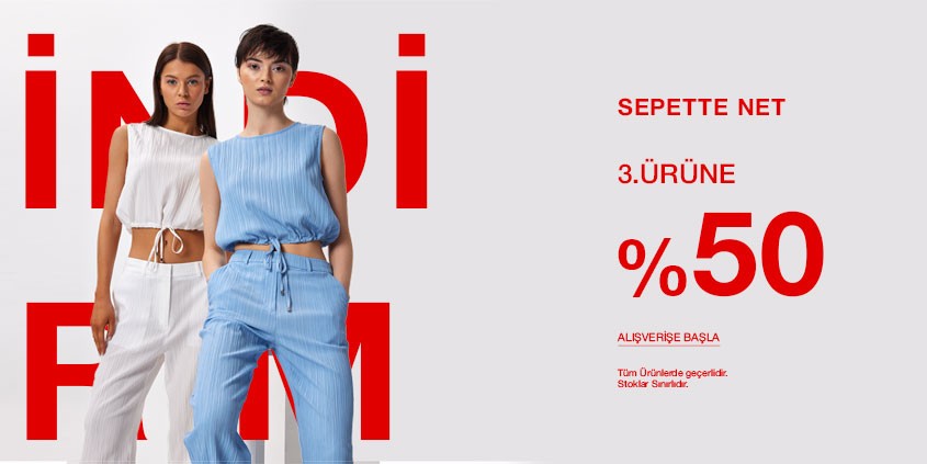 3.Ürüne %50 İndirim