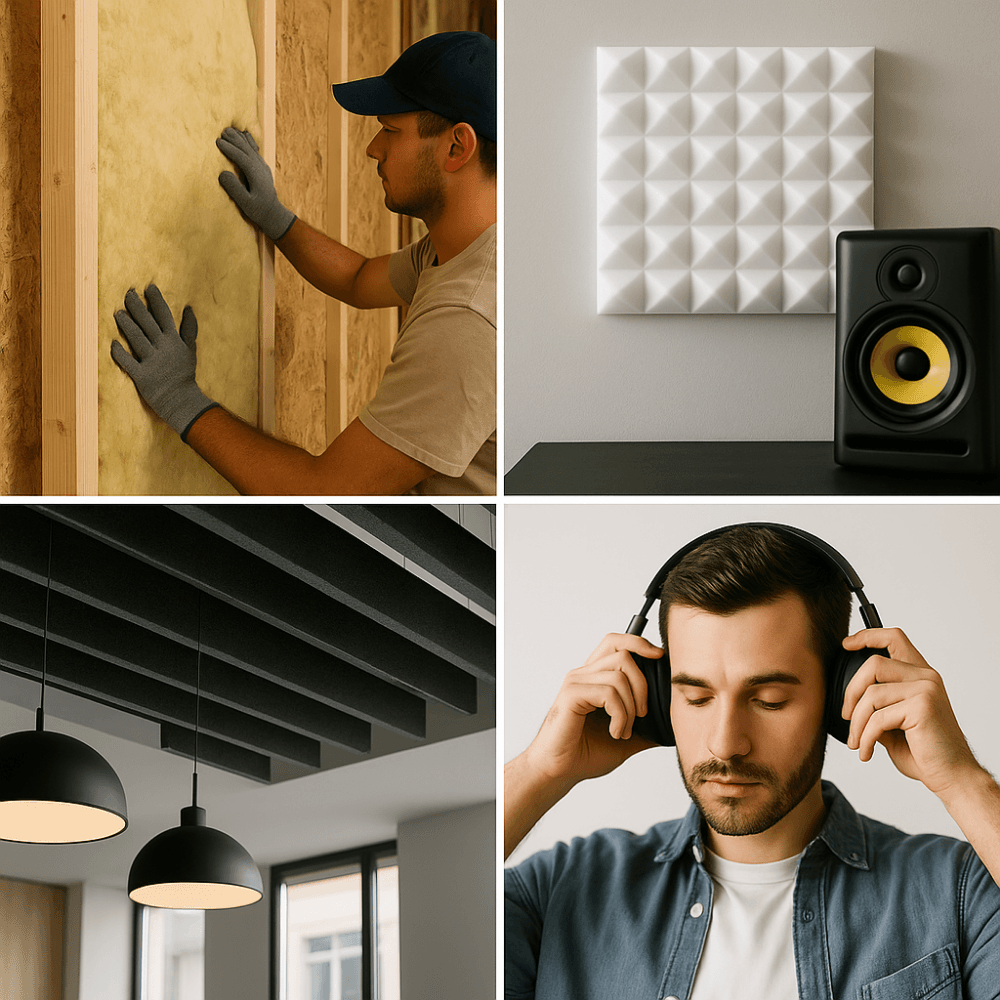 Ses yalıtım çözümleri; akustik panel, baffle tavan, yalıtım süngeri ve izolasyon uygulamalarıyla konforlu alanlar oluşturur. 