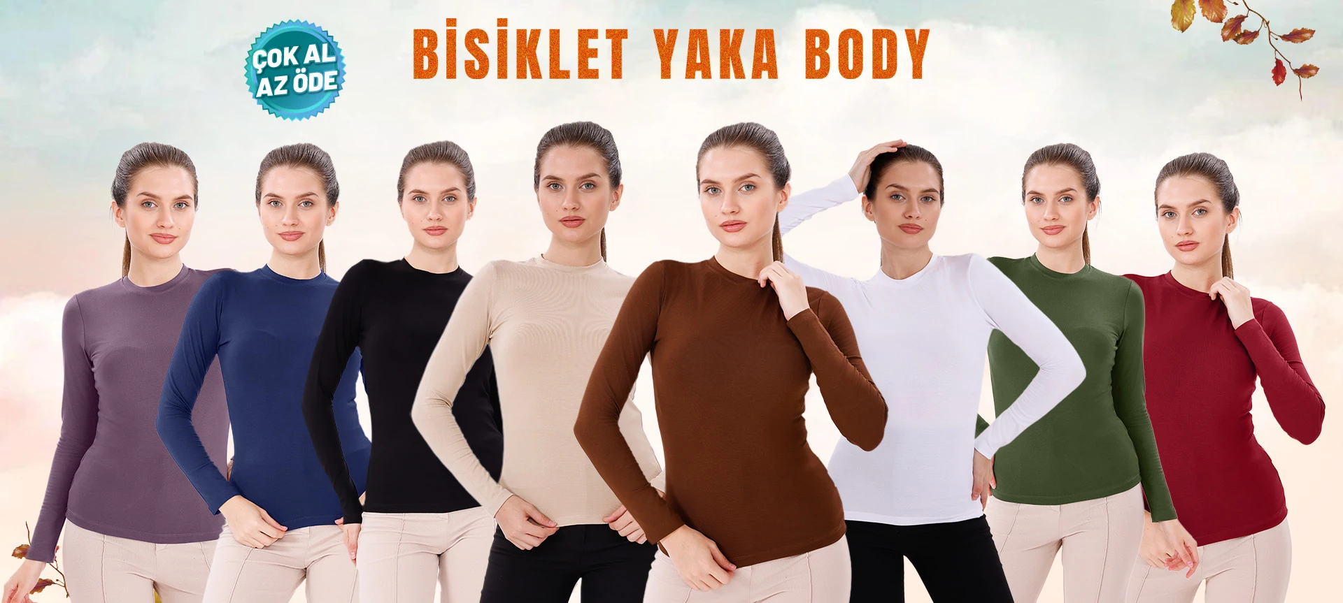 Kadın Bisiklet Yaka Body
