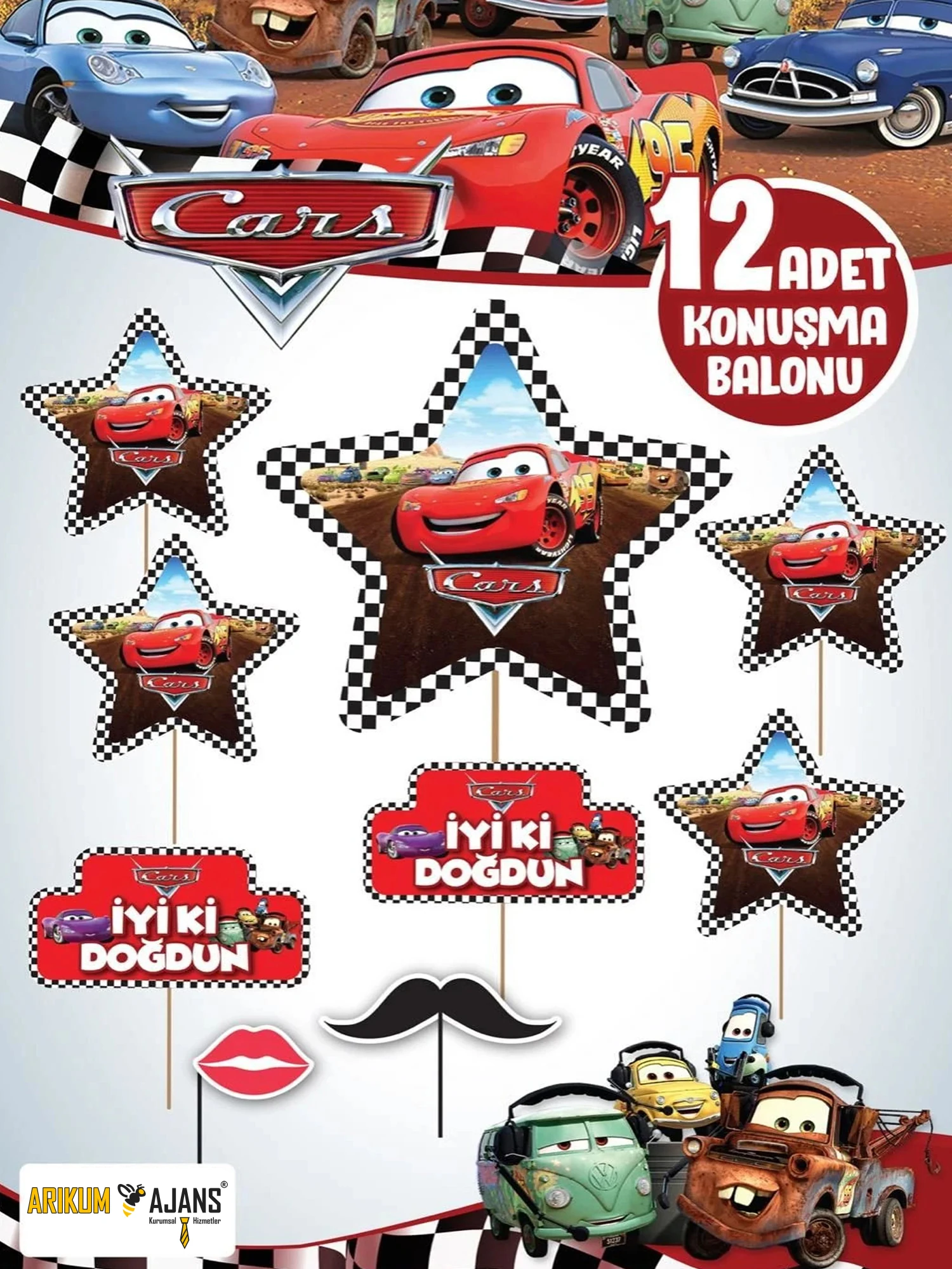 Cars Arabalar Şimşek Mcqueen