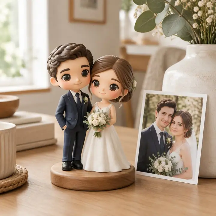Fotoğraftan figür konsepti: Gelin & damat