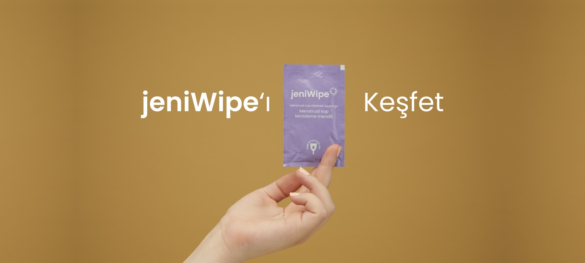 jeniWipe'ı Keşfet, menstrual kap temizleme mendili