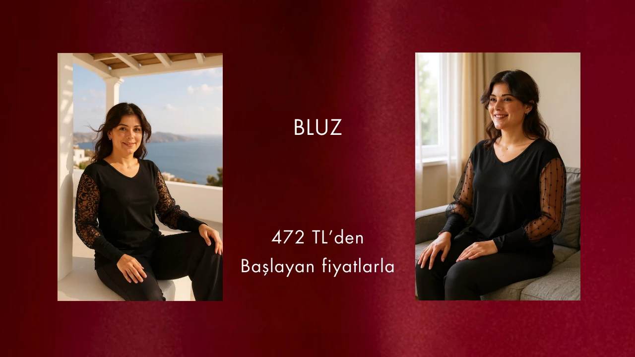 Ebsumu Kadın Büyük Beden Bluz