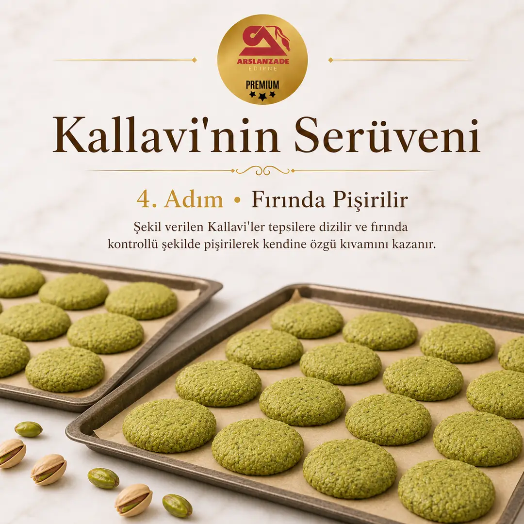 Kallavi üretimi 4. adım — fırında pişirilmesi