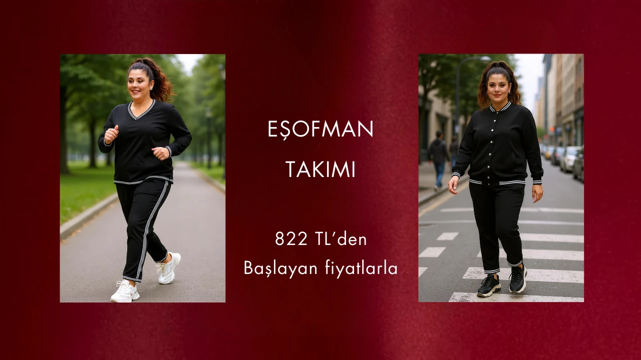 Ebsumu Kadın Büyük Beden Eşofman Takımı