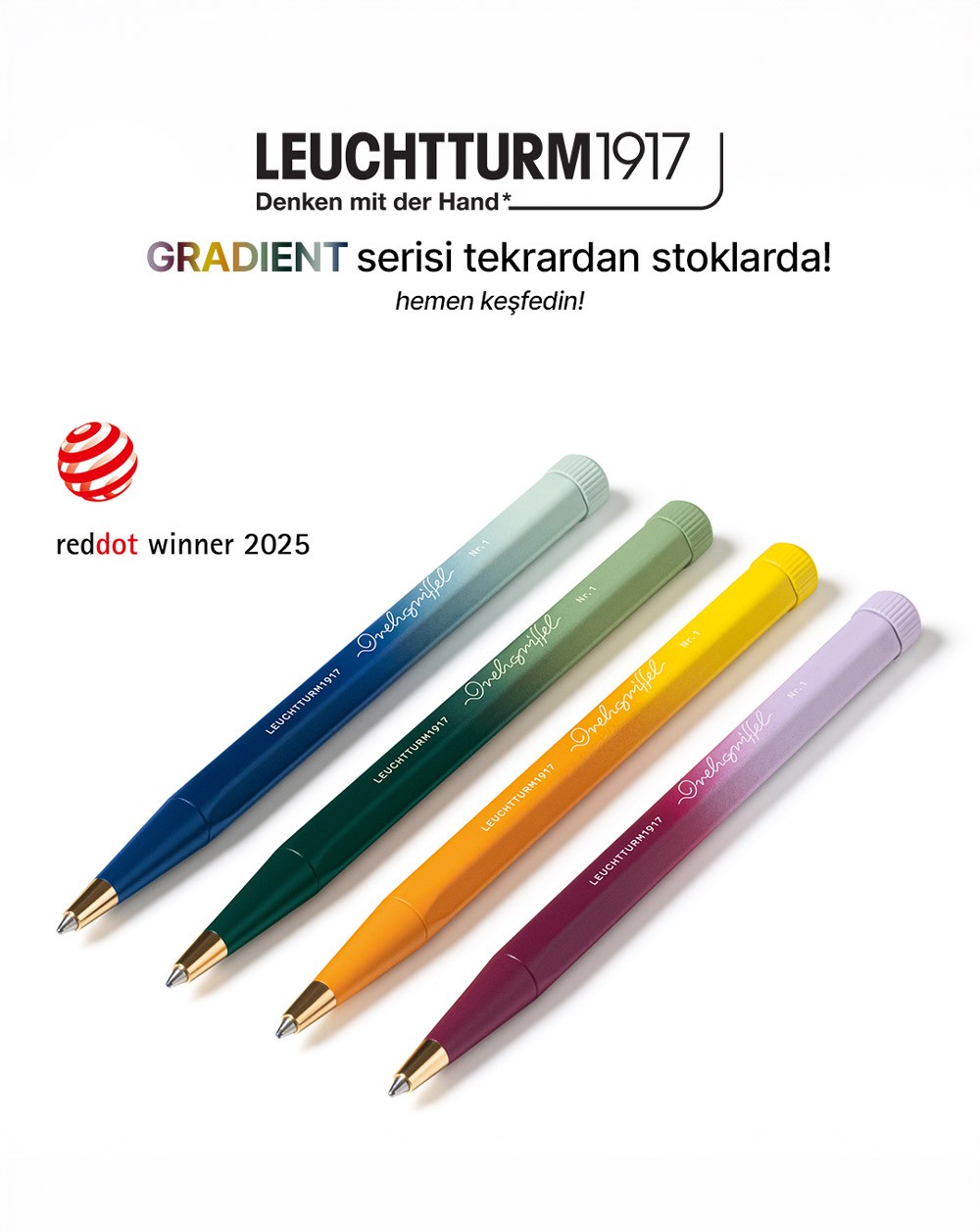 Leuchtturm1917 Gradient serisi tükenmez kalemler